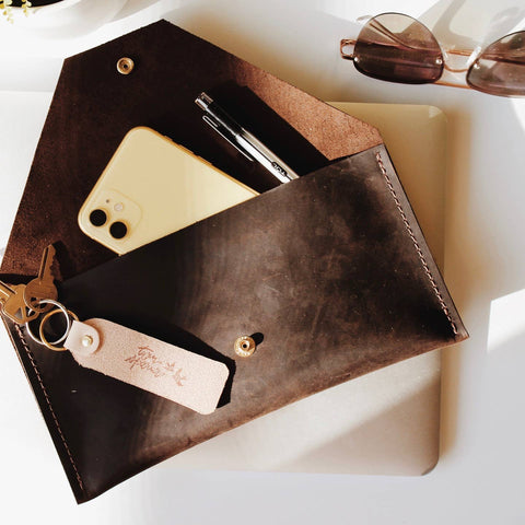 Minimalist Handcrafted Leather Clutch