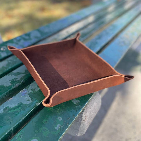 Handcrafted Leather Valet Trays