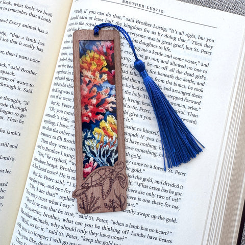 Wood Acrylic Tassel Bookmarks