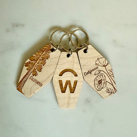 Workday Custom Wood "Hotel" Keychain
