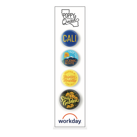 Workday Custom California Button Packs