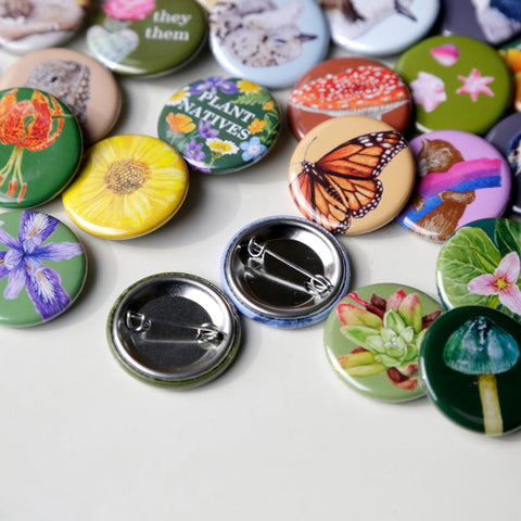 California Flora & Fauna Pinback Buttons