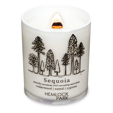 Postcard Inspired Wood Wick Candles