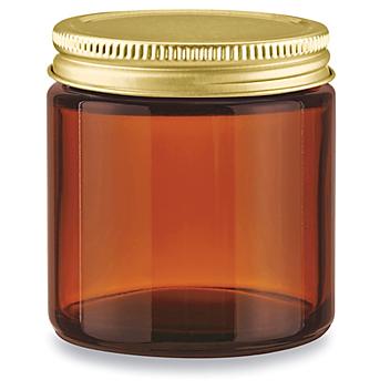 Amber Glass Candle Vessels