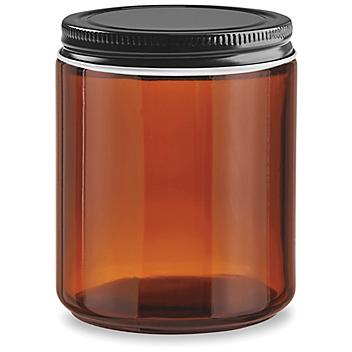 Amber Glass Candle Vessels