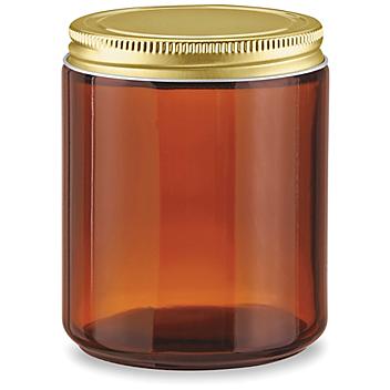Amber Glass Candle Vessels