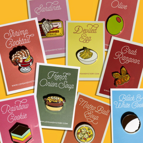 Food & Cocktail Enamel Pins