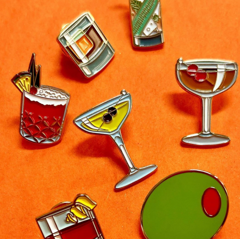 Food & Cocktail Enamel Pins