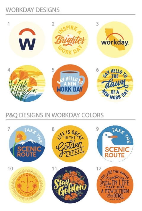 Workday Custom Designed Buttons