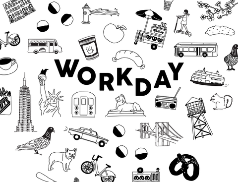 Workday Medium Zipped Pouches