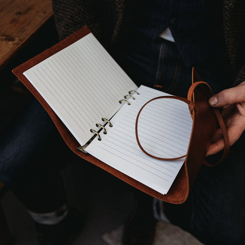 Refillable Leather Ring Binder