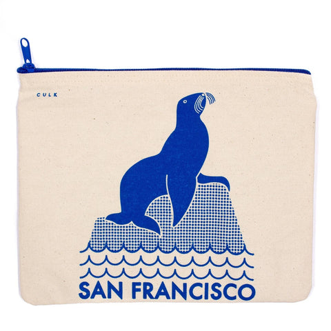 Line Art Canvas Pouches
