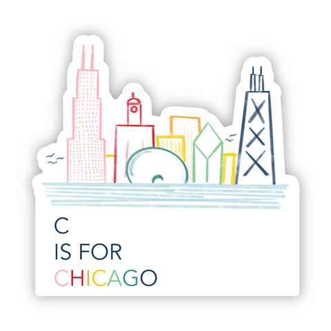 C Is For Chicago Vinyl Sticker