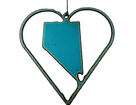 Reclaimed Iron State Ornament