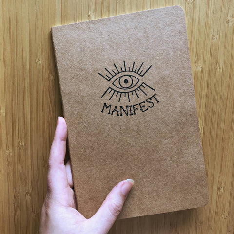 Hand-Stamped Kraft Pocket Journal