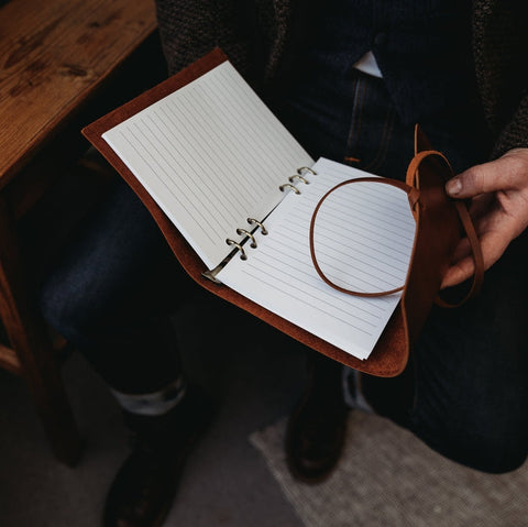Refillable Leather Ring Binder