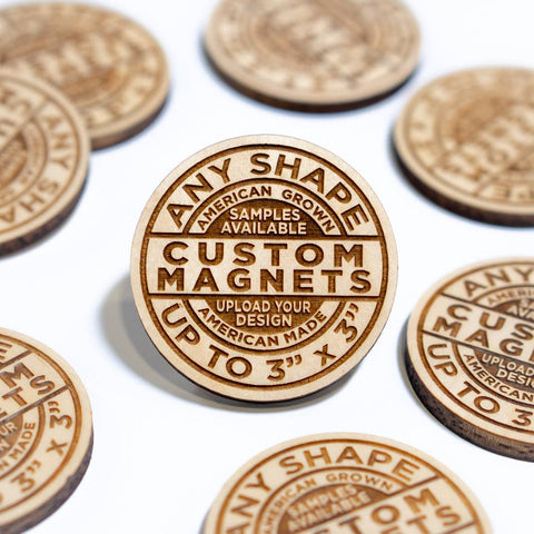 Custom Wood Keychains and Magnets