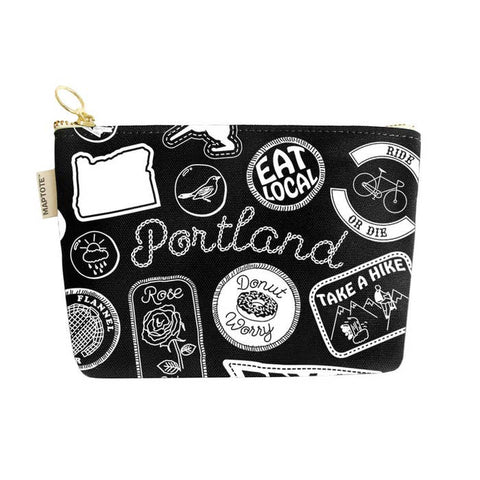 City and State Iconic Imagery Zipped Pouches