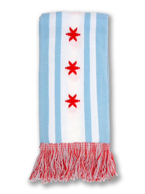 Chicago Flag Knit Scarf