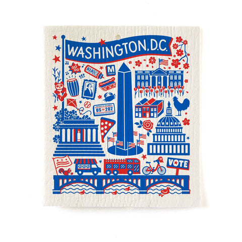 Washington D.C. & Garden Themed Sponge Cloths
