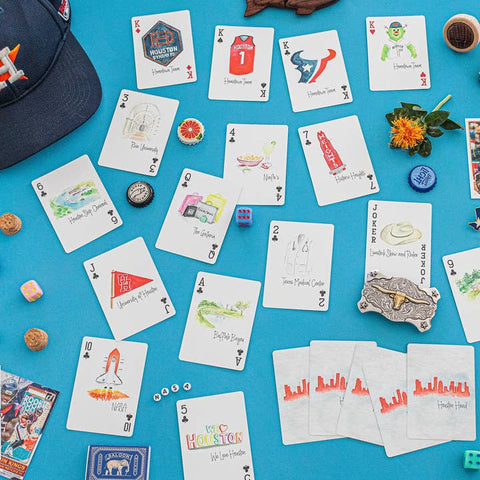 Watercolor City & State Playing Cards