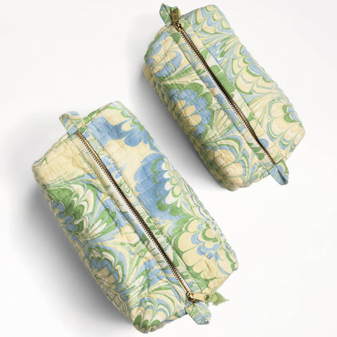 Marbled Cotton Wash Bags