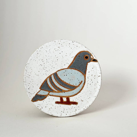 Whimsical Pigeon Coasters Set