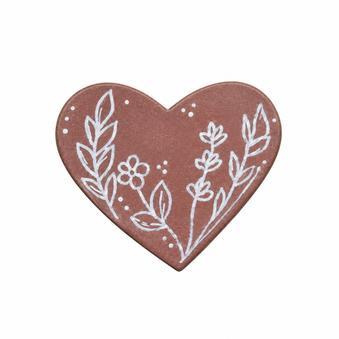Botanical Heart Leather Bookmarks
