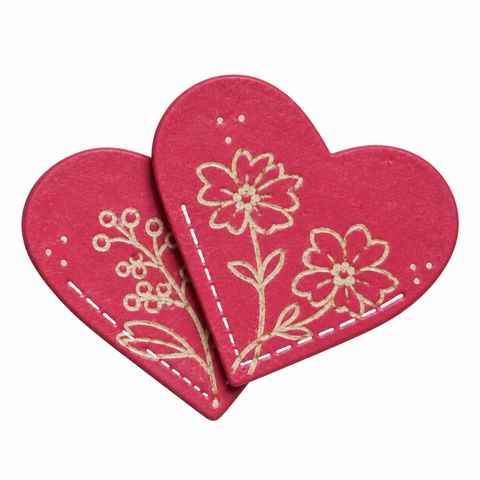 Botanical Heart Leather Bookmarks