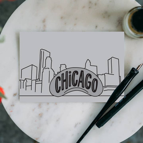 Hand-Drawn Chicago Postcards