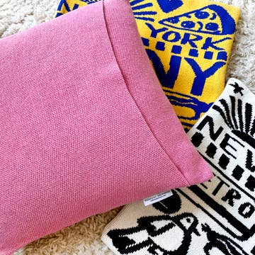 New York Knit Throw Pillow