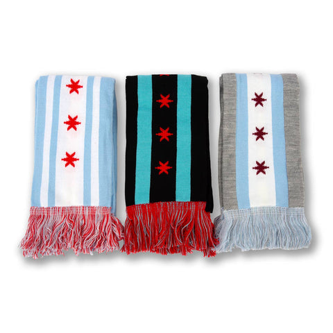 Chicago Flag Knit Scarf