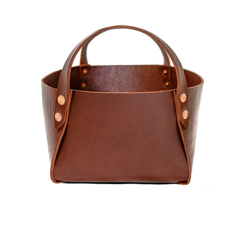 Full-Grain Leather Storage Basket