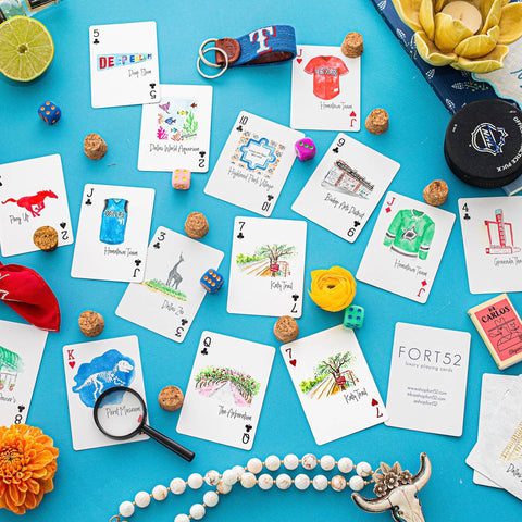Watercolor City & State Playing Cards