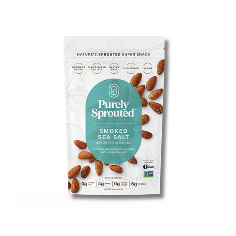 Smoked Sea Salt Sprouted Almonds 4 oz Bag