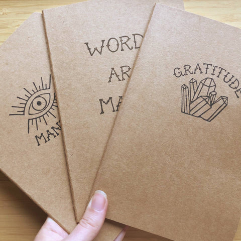 Hand-Stamped Kraft Pocket Journal