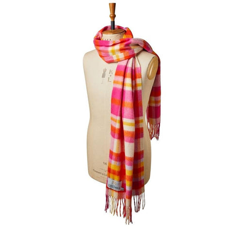 Lambswool Bright Check Scarves