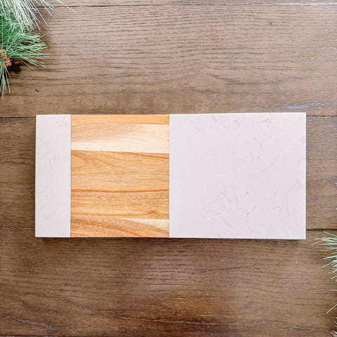 Marble and Acacia Charcuterie Board