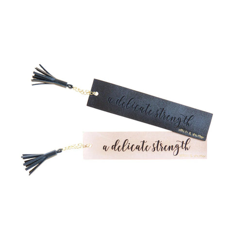 Etched Leather Bookmarks