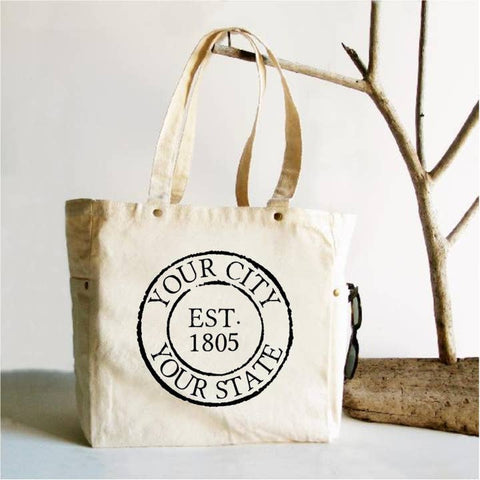 Custom Logo or Location Tote Bag