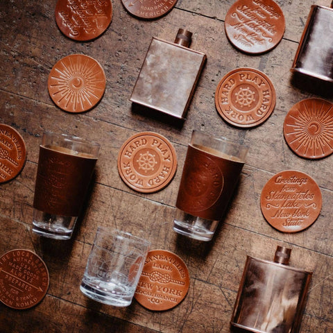Custom Leather Coasters