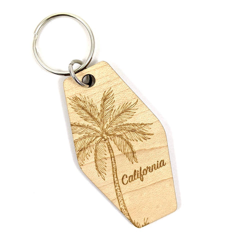 Custom Wood "Hotel" Keychain