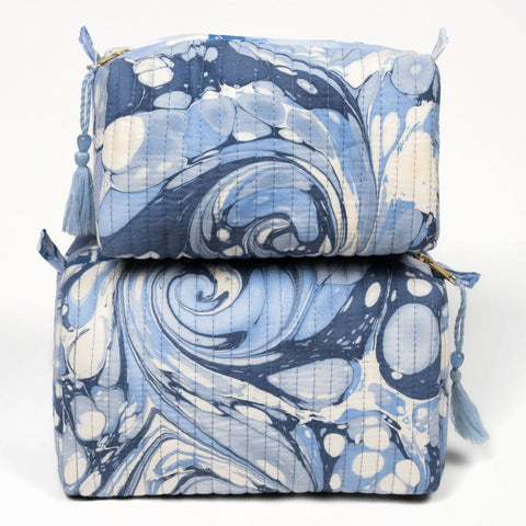 Marbled Cotton Wash Bags