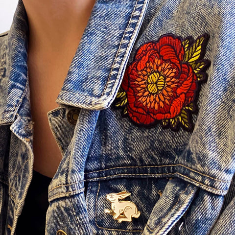 Floral Iron-On Embroidered Patches