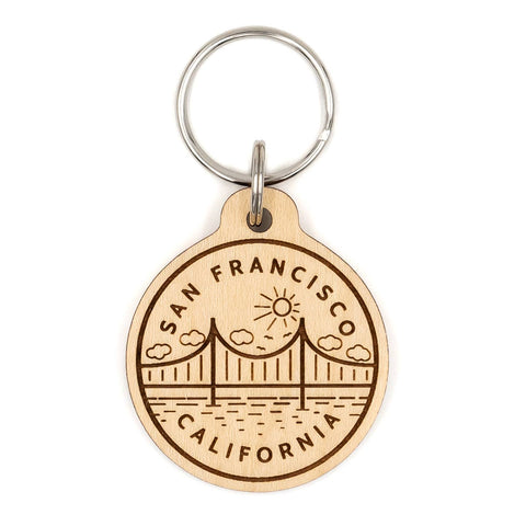 California Wood Magnets & Keychains