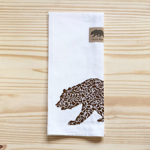 Animal Silhouette Flour Sack Tea Towel