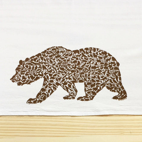 Animal Silhouette Flour Sack Tea Towel