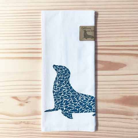 Animal Silhouette Flour Sack Tea Towel