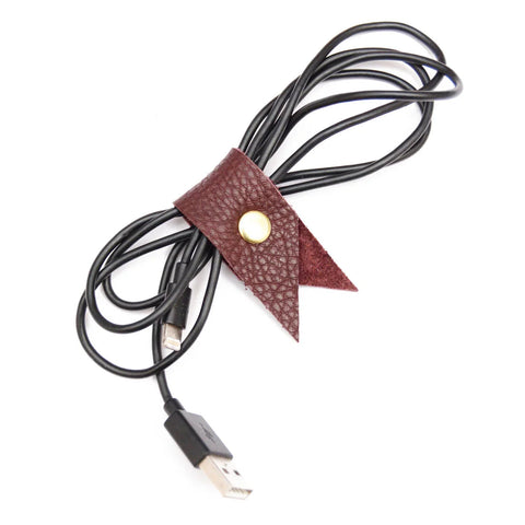 Reclaimed Leather Cord Organizers