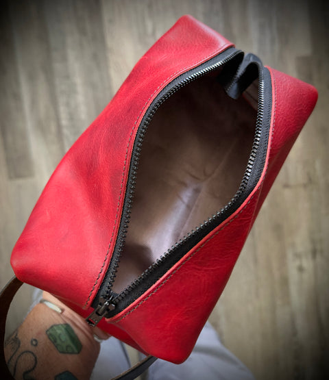 Custom Leather Dopp Pouches